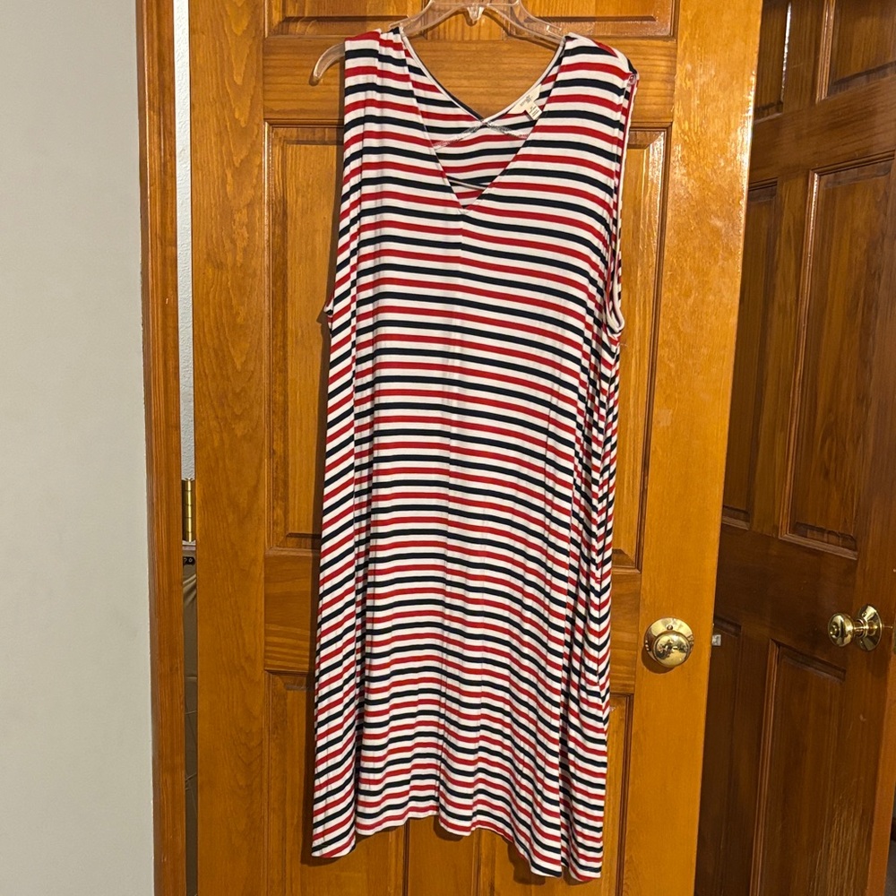❤️Terra & Sky Red and Blue Striped Top